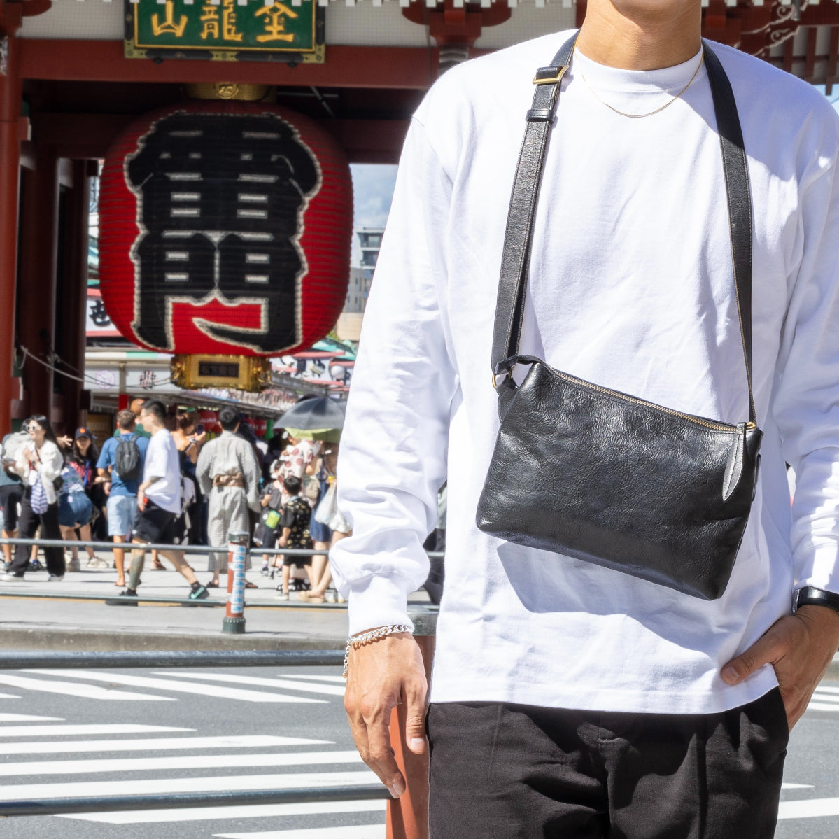 Handmade Japanese Full-Grain Leather Crossbody / Body Bag- Trusted by Japanese Users: 99.4% Satisfaction Rate on Our Domestic Site