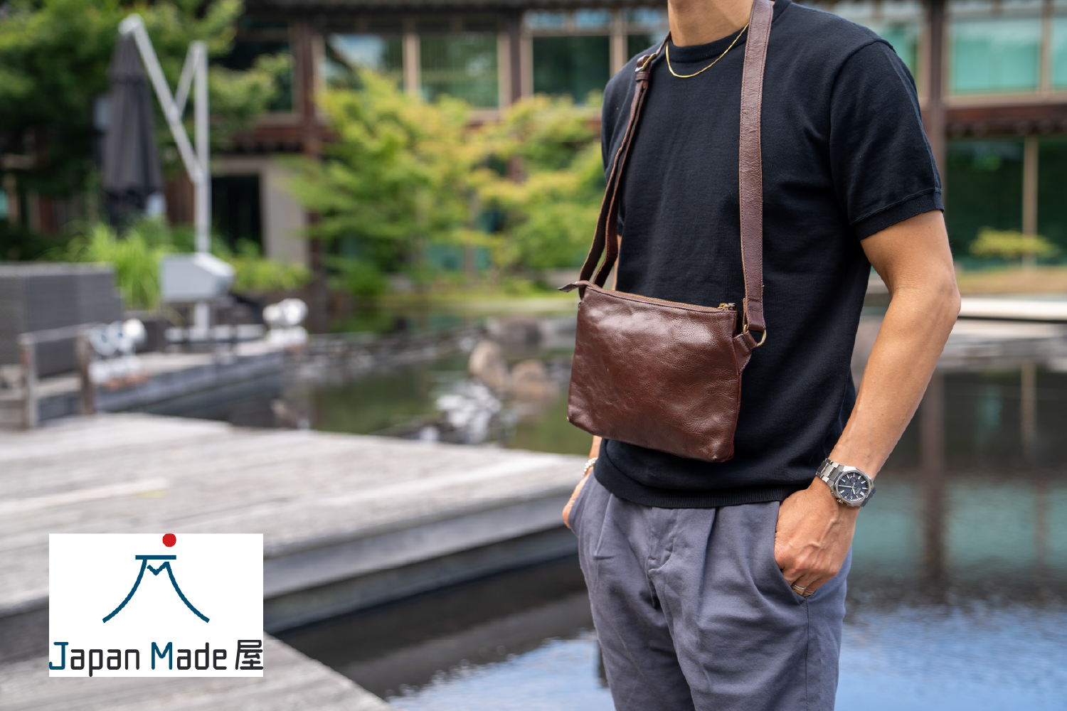 Handmade Japanese Full-Grain Leather Crossbody / Body Bag- Trusted by Japanese Users: 99.4% Satisfaction Rate on Our Domestic Site