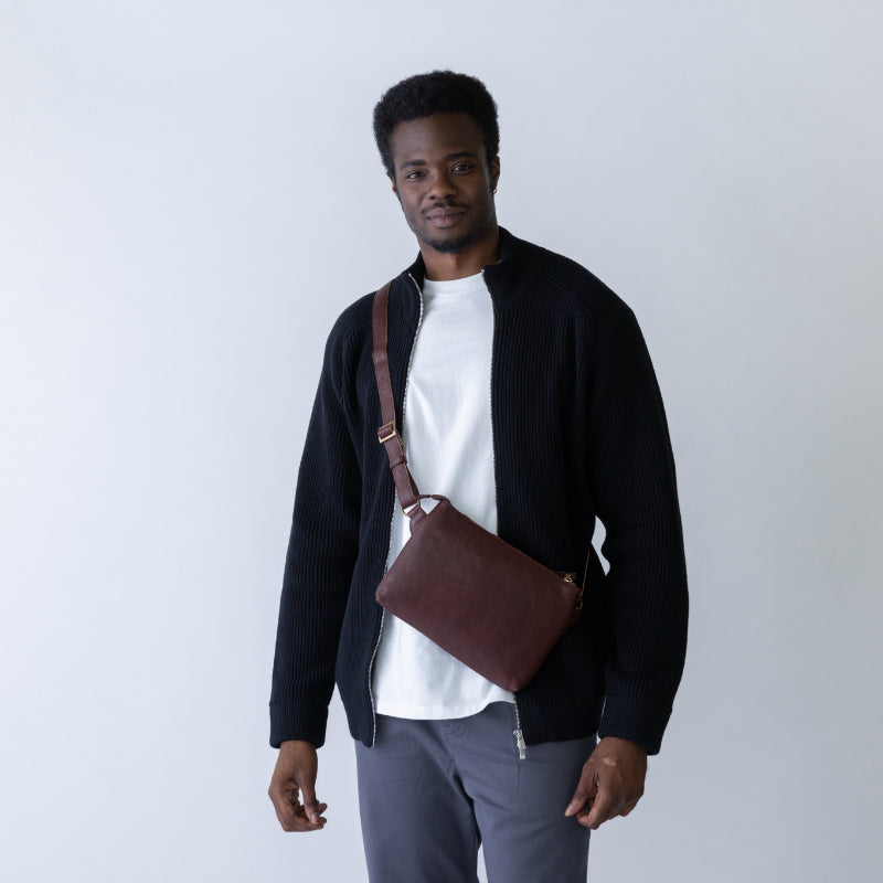 Handmade Japanese Full-Grain Leather Crossbody / Body Bag- Trusted by Japanese Users: 99.4% Satisfaction Rate on Our Domestic Site