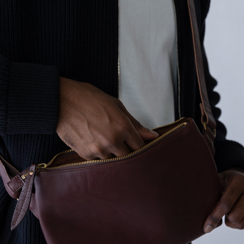 Handmade Japanese Full-Grain Leather Crossbody / Body Bag- Trusted by Japanese Users: 99.4% Satisfaction Rate on Our Domestic Site