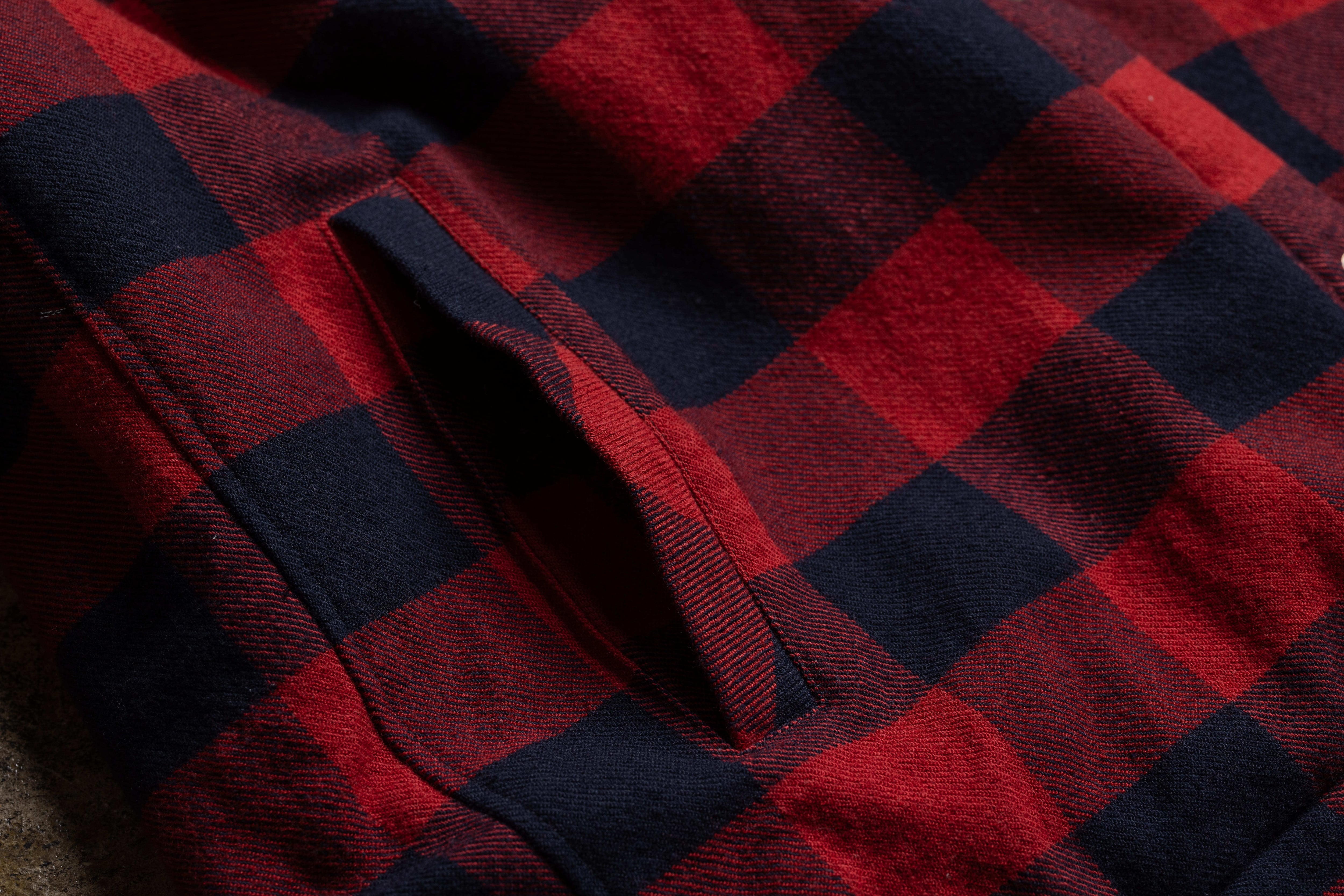 "Patterned" outerwear that adults can wear "Filled check shirt JKT"