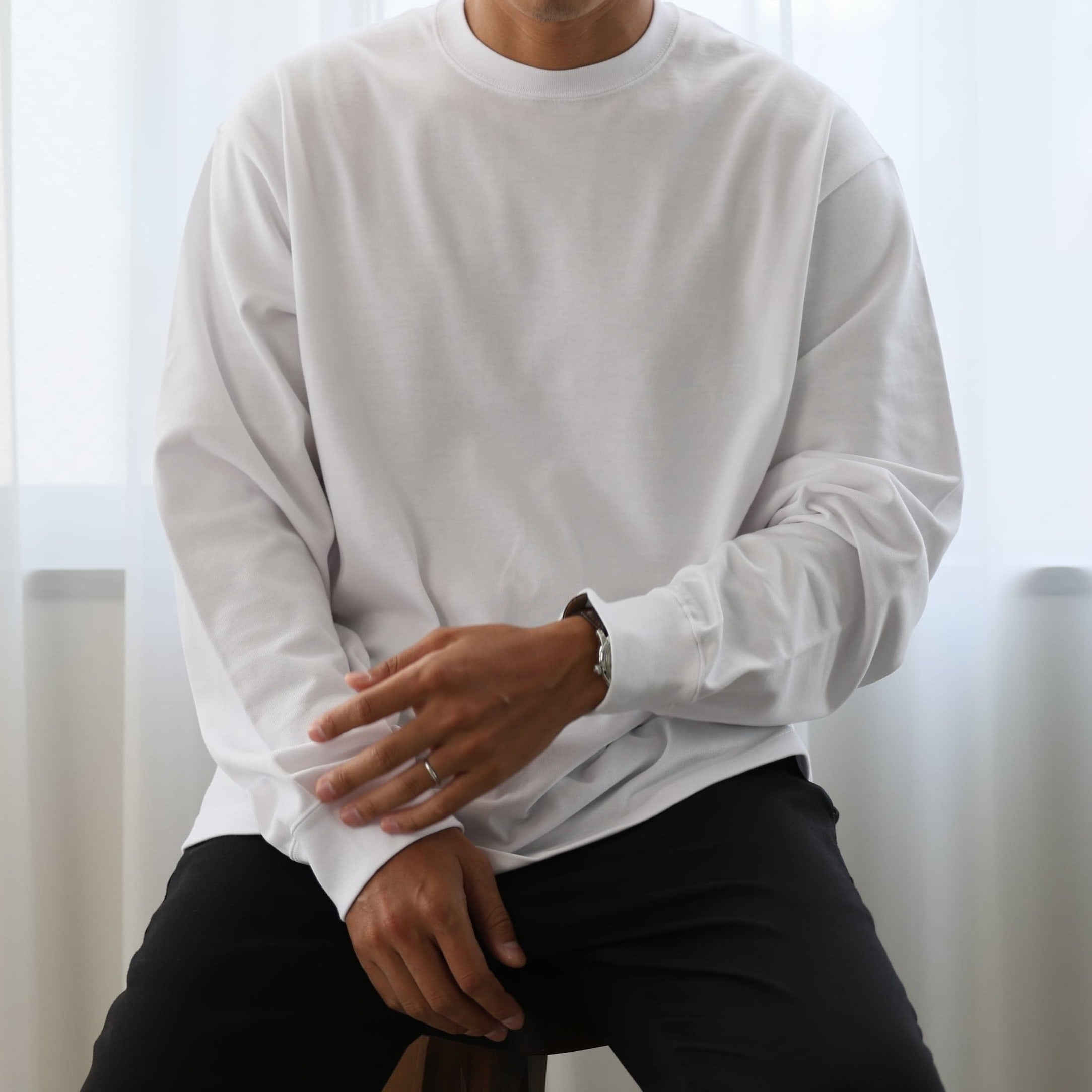 *Spring 2024 Reissue* Ultra-Soft Luxurious Long-Sleeved Tee (Sea Island Cotton)