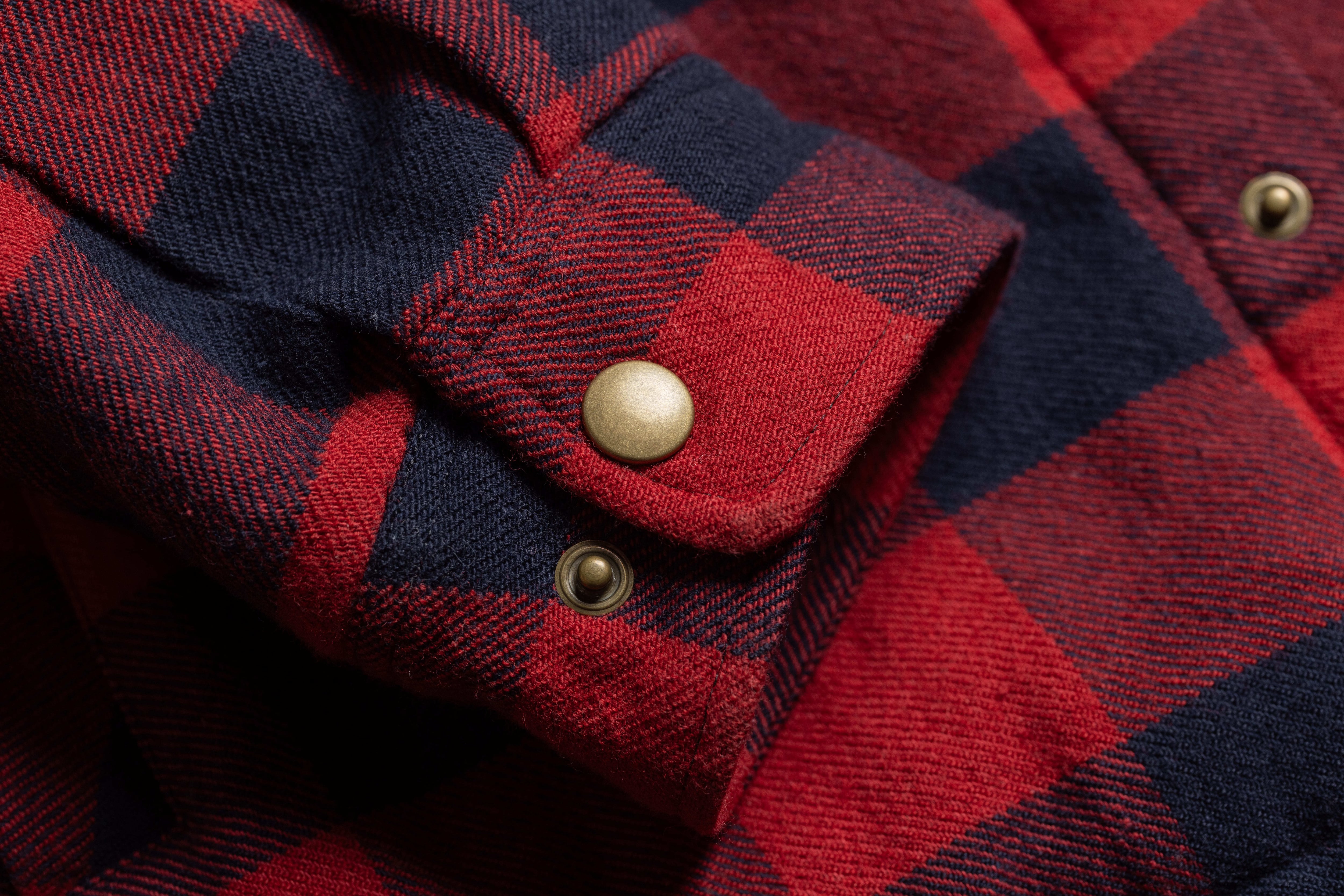 "Patterned" outerwear that adults can wear "Filled check shirt JKT"
