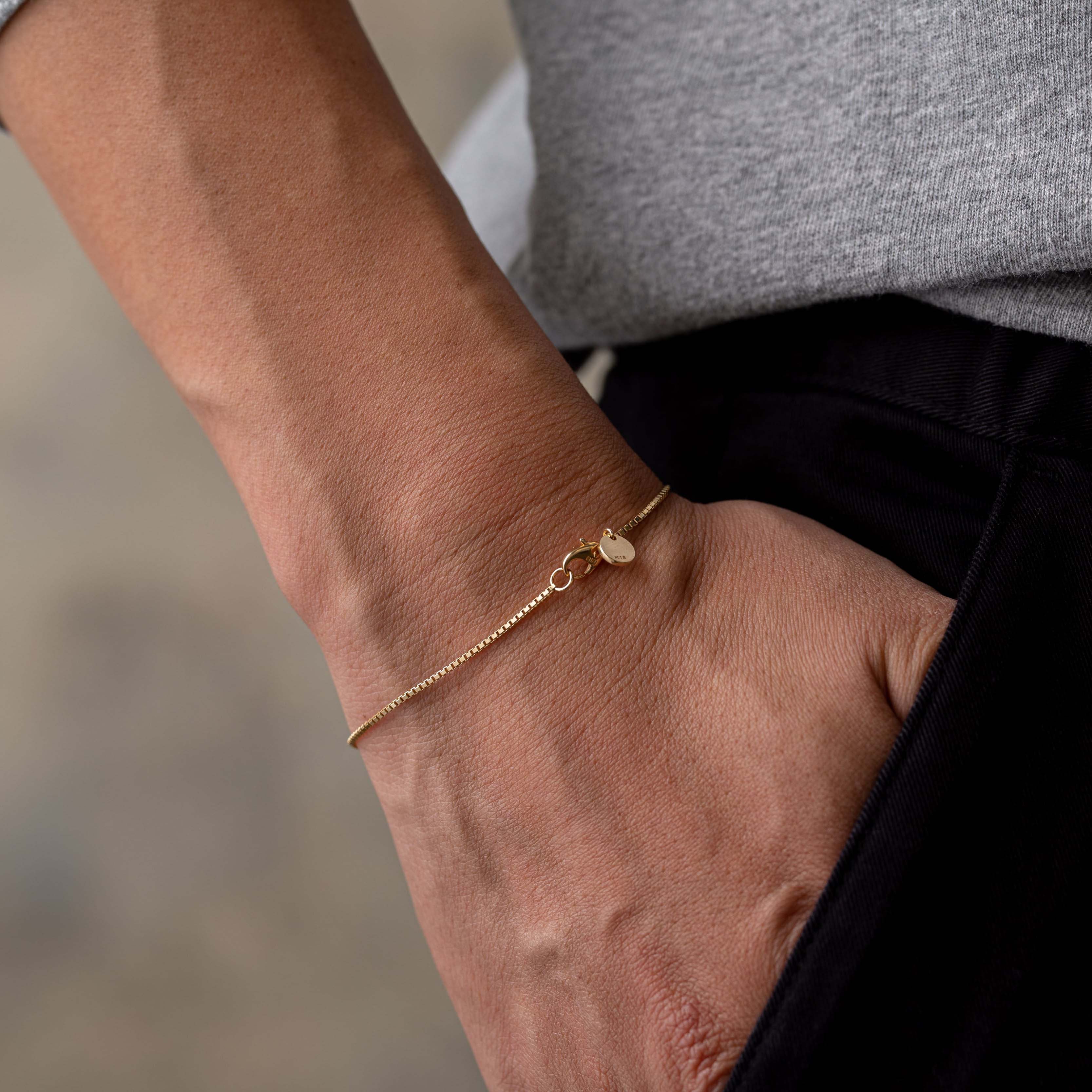 18K Gold Bracelet - 18cm