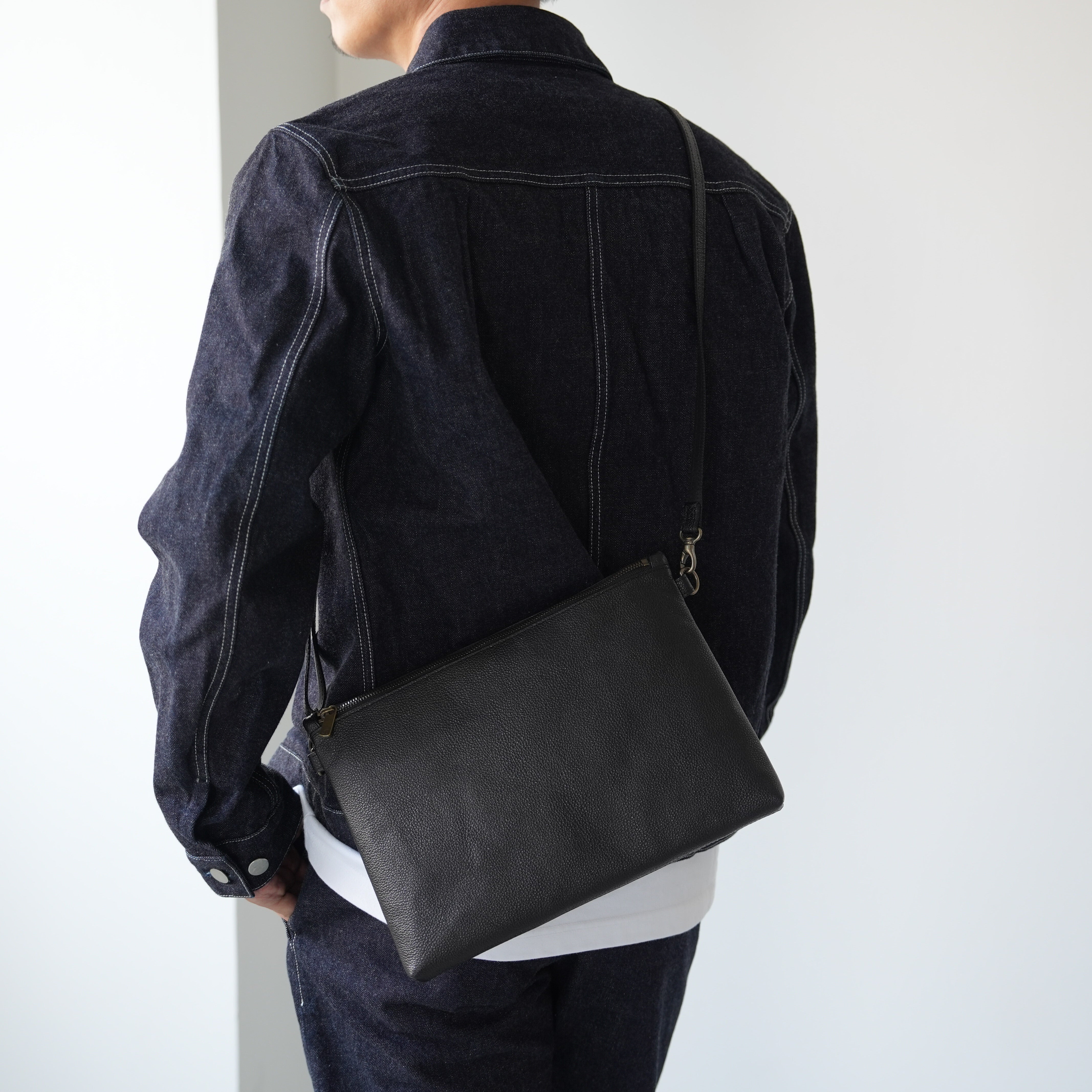 Handmade Japanese Full-Grain Leather Crossbody / Body Bag- Trusted by Japanese Users: 99.4% Satisfaction Rate on Our Domestic Site