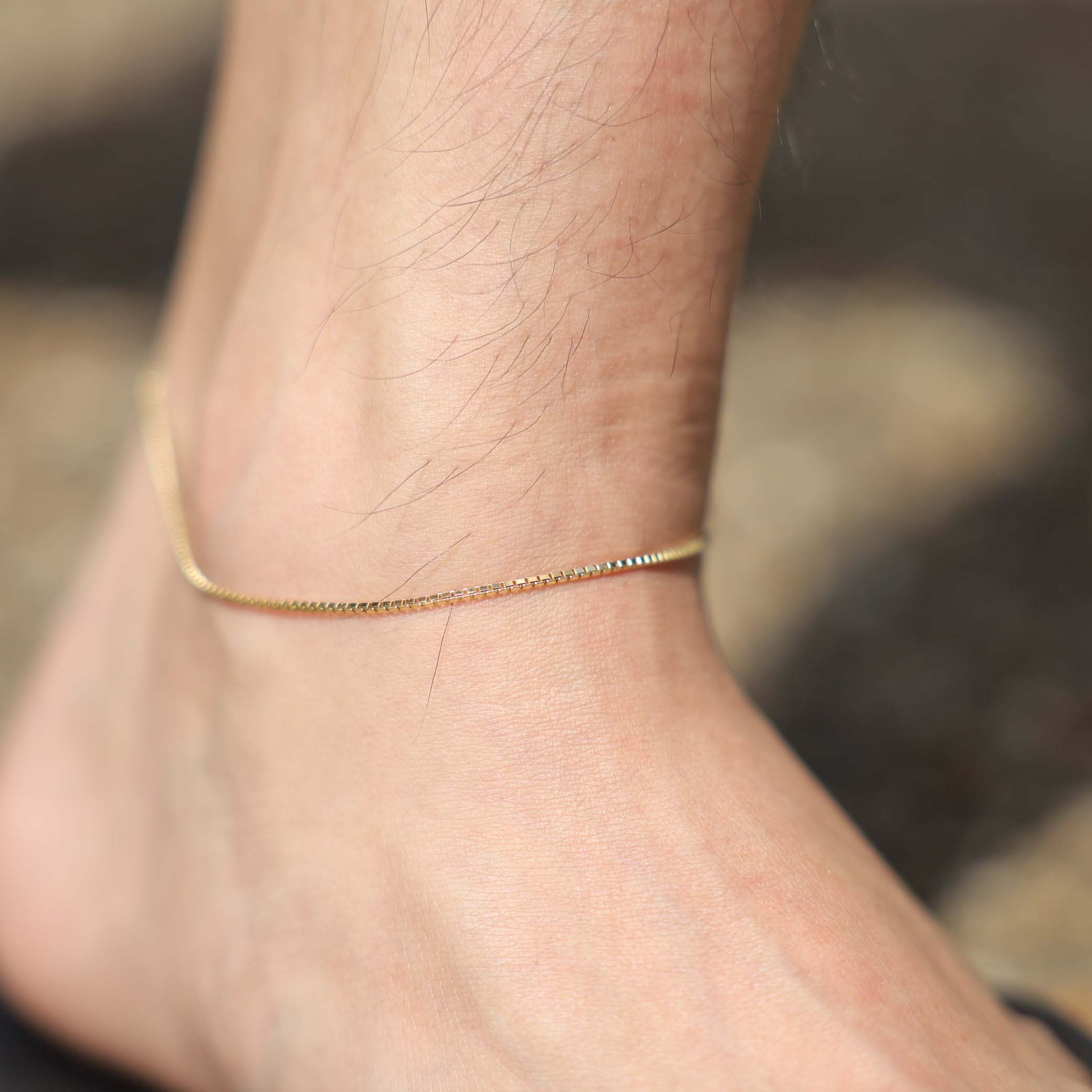 18K Gold Anklet - 25cm