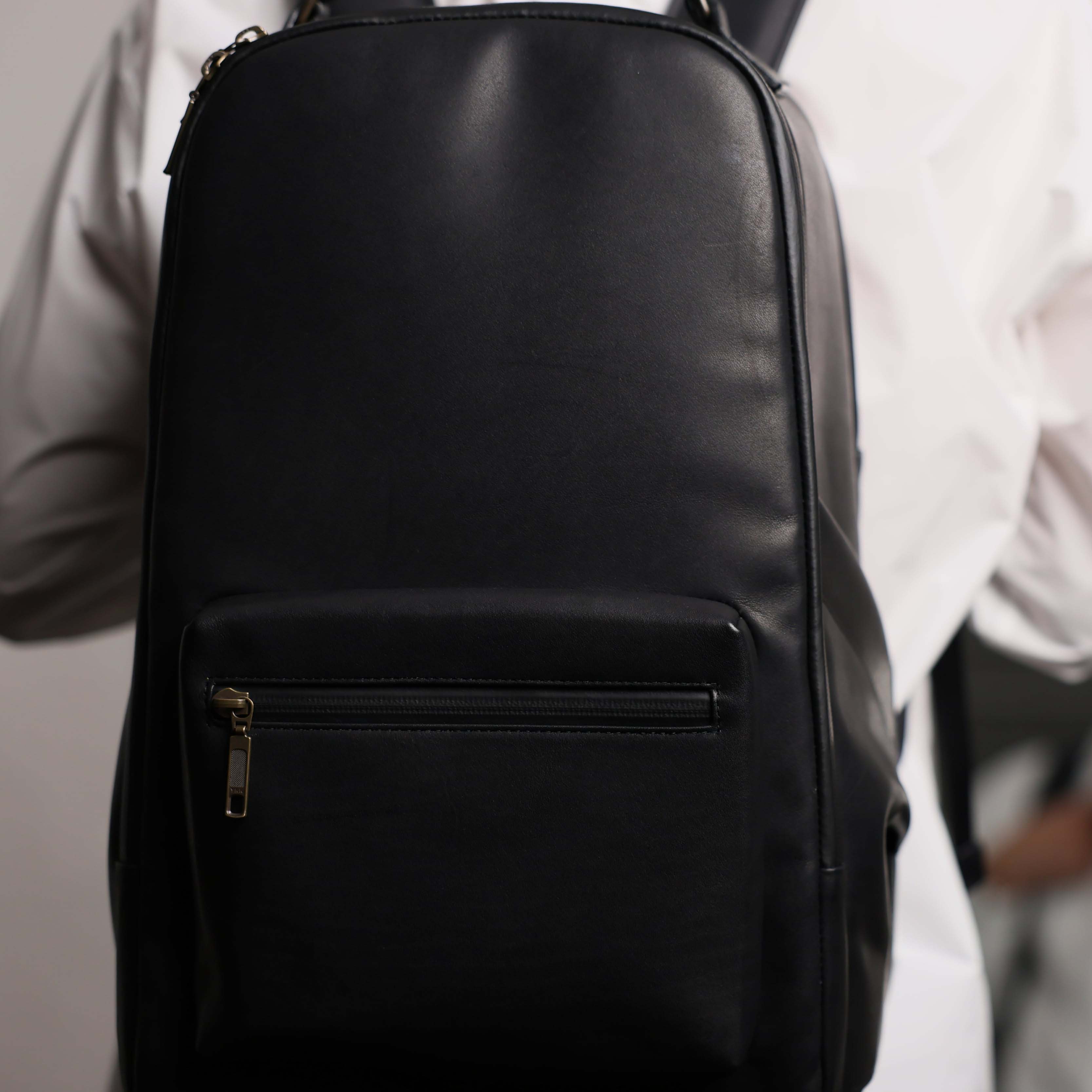 Luxe Waterproof Leather Backpack - For 30 & Up