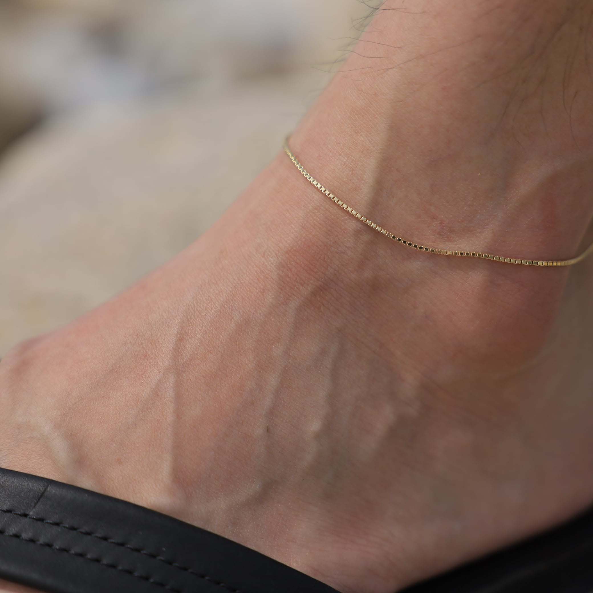 18K Gold Anklet - 25cm