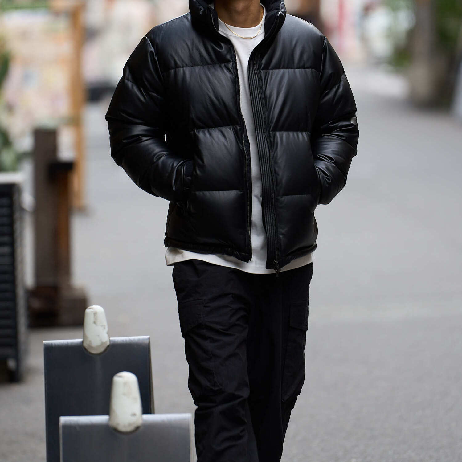 Luxury "Leather Down Jacket" Featuring European Leather and Down