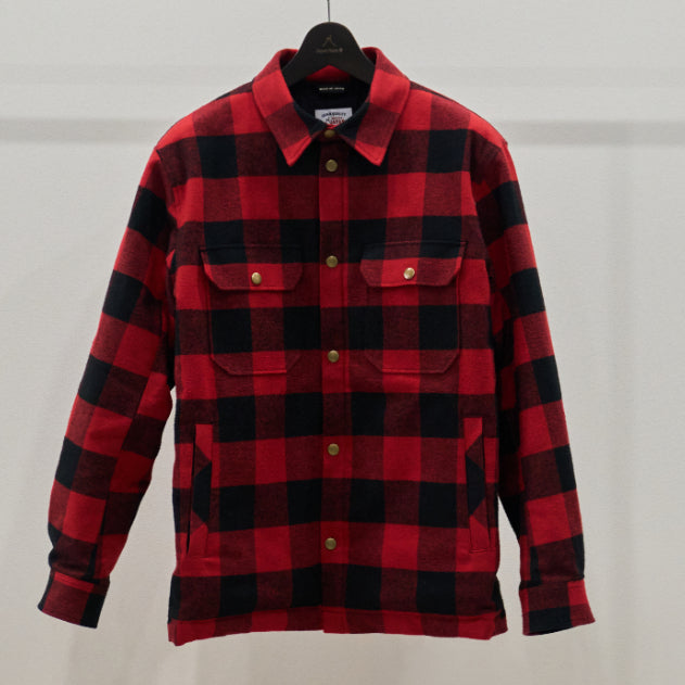 "Patterned" outerwear that adults can wear "Filled check shirt JKT"