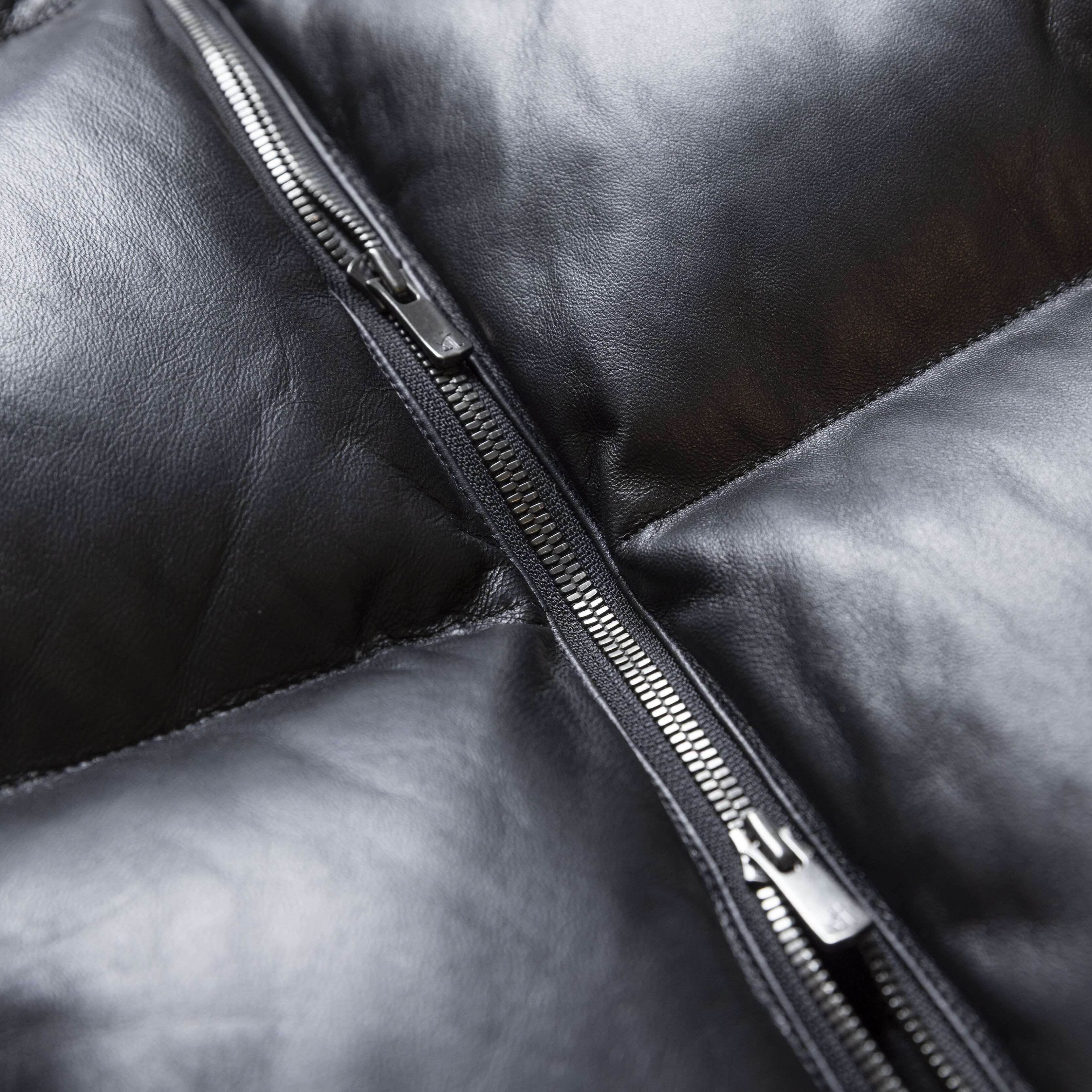 Luxury "Leather Down Jacket" Featuring European Leather and Down