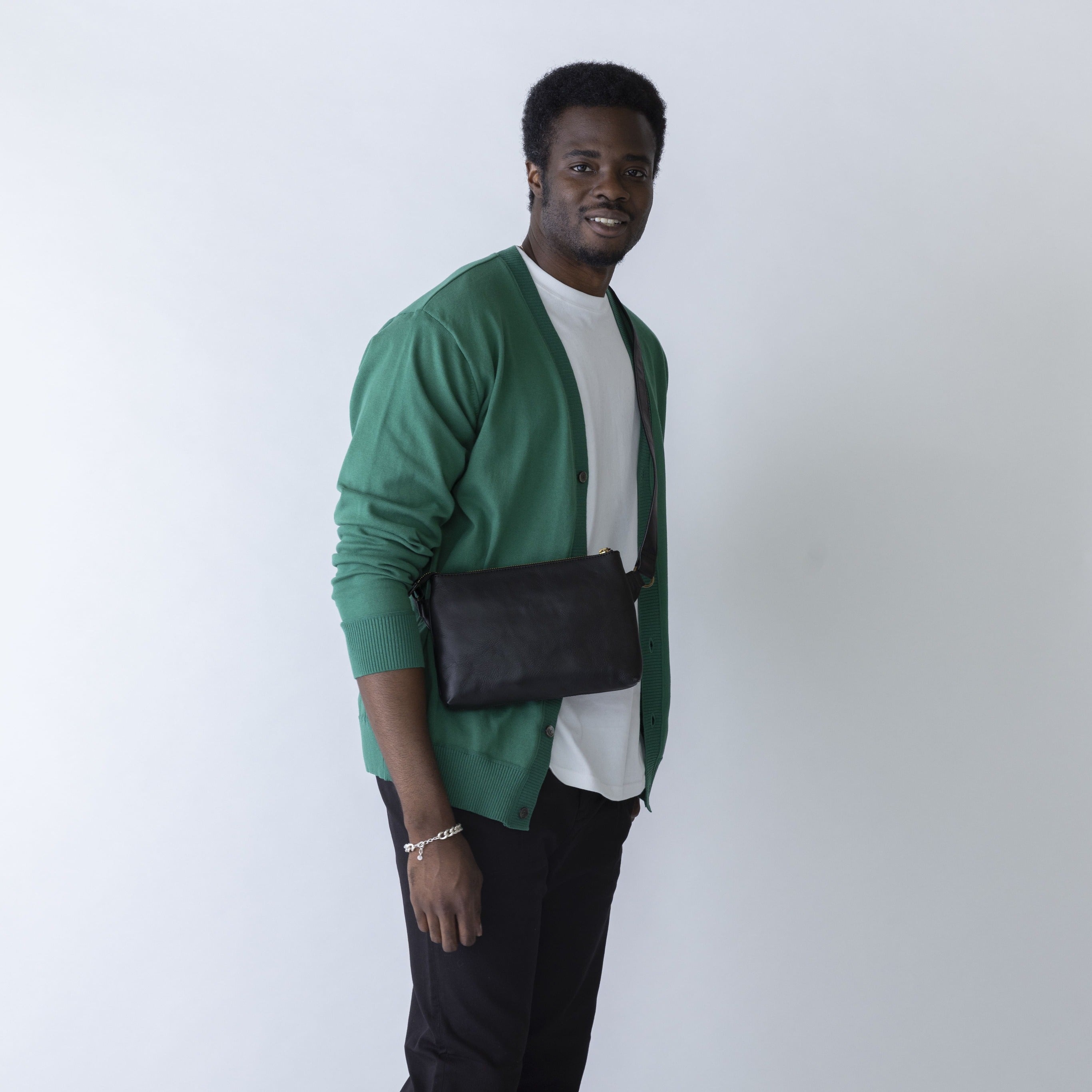 Handmade Japanese Full-Grain Leather  Crossbody / Body Bag- 99.4% Satisfaction Rate