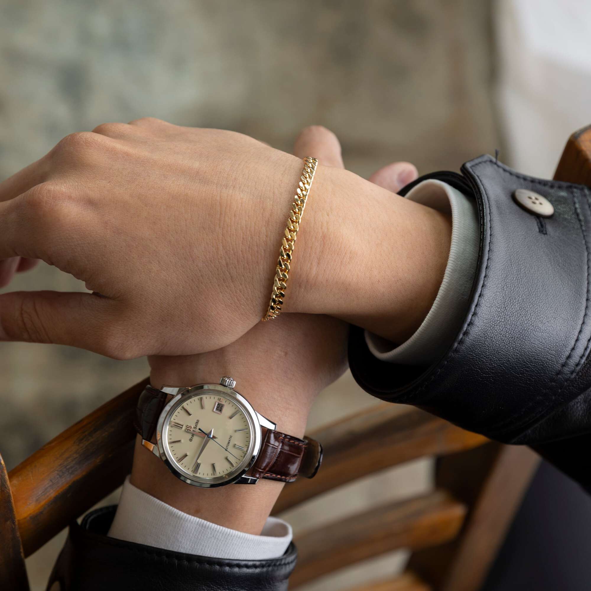 K18 "Gold Kihei (Curb Chain)" *Authentic Weight, Luster, and Sophistication for Your Wrist*