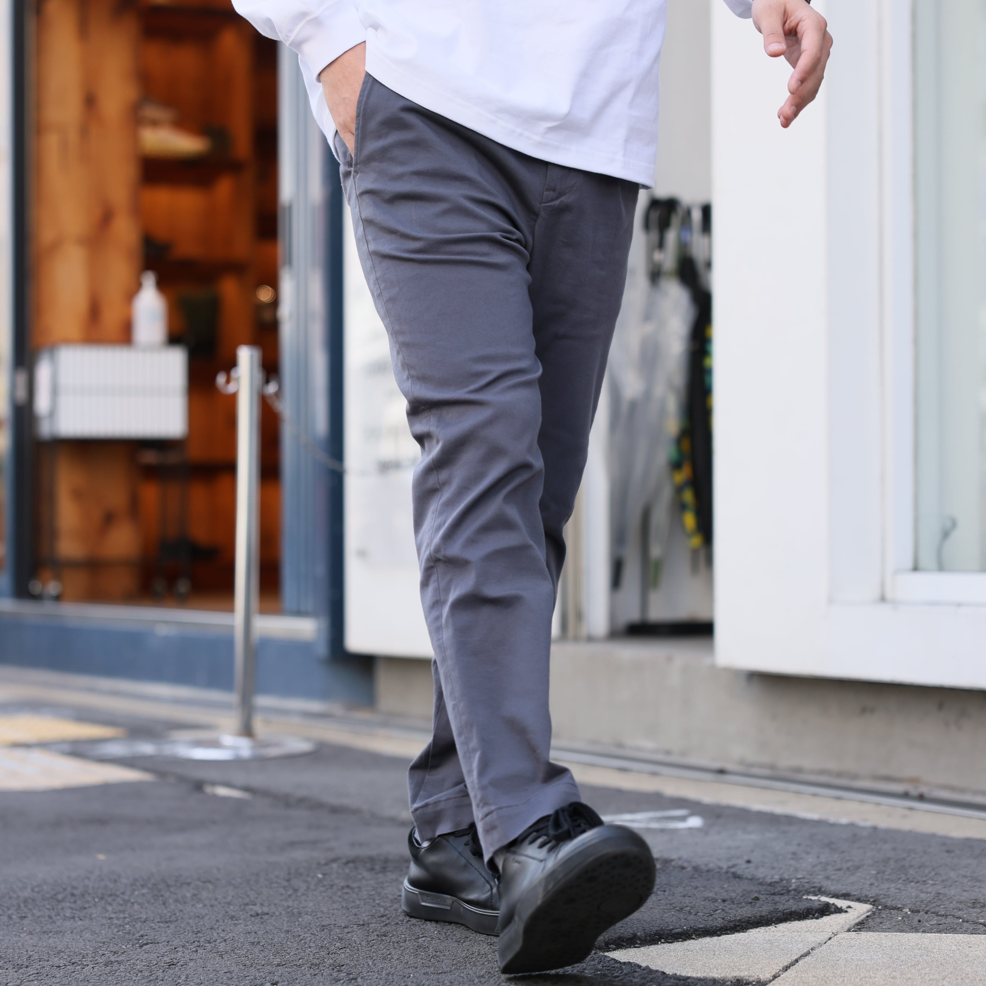 Someday, the ultimate gray pants ~ Pants that will make black outerwear the coolest ~