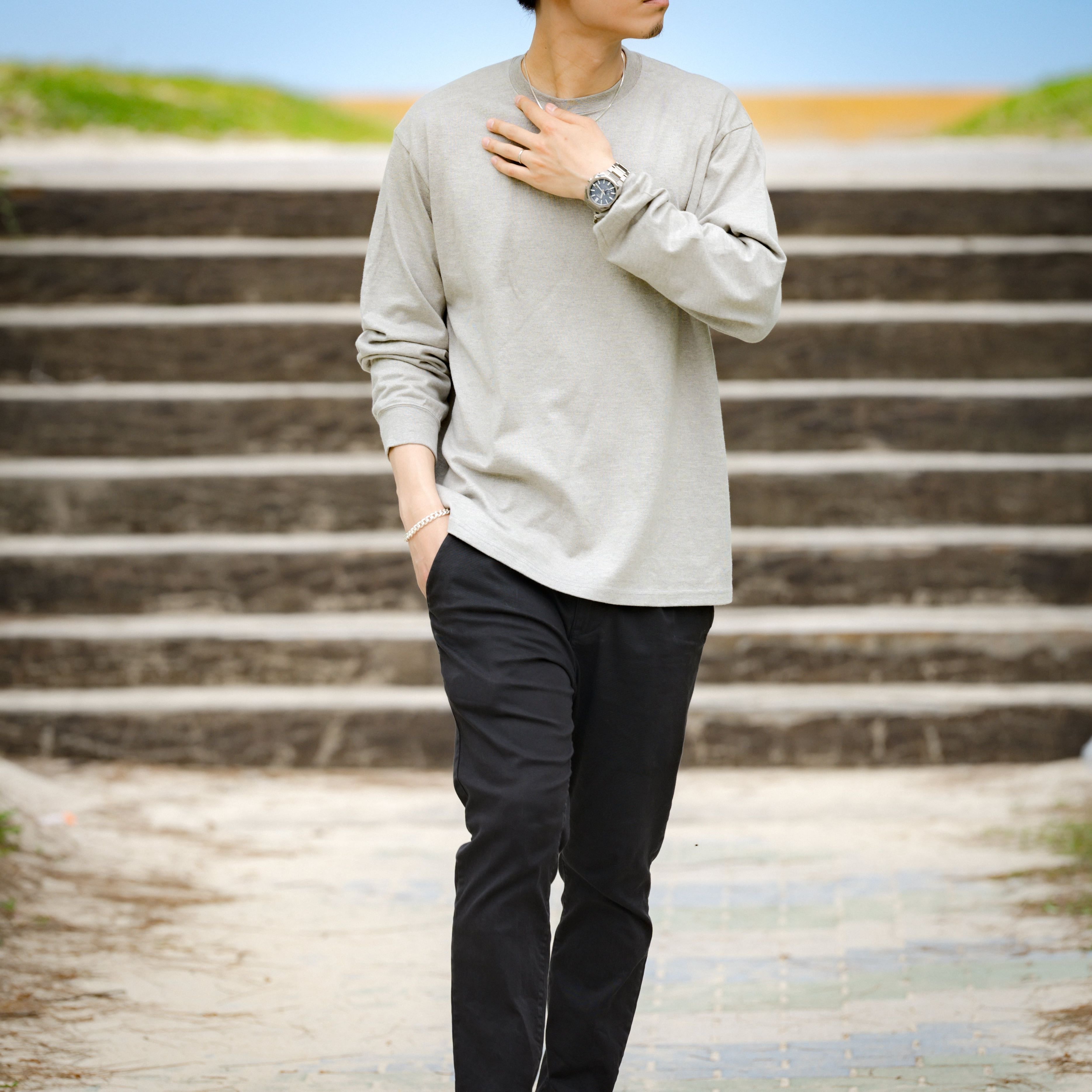 [Revival in Spring 2024] “Melting high-quality long T-shirt (Sea Island variety)” that creates a mature look