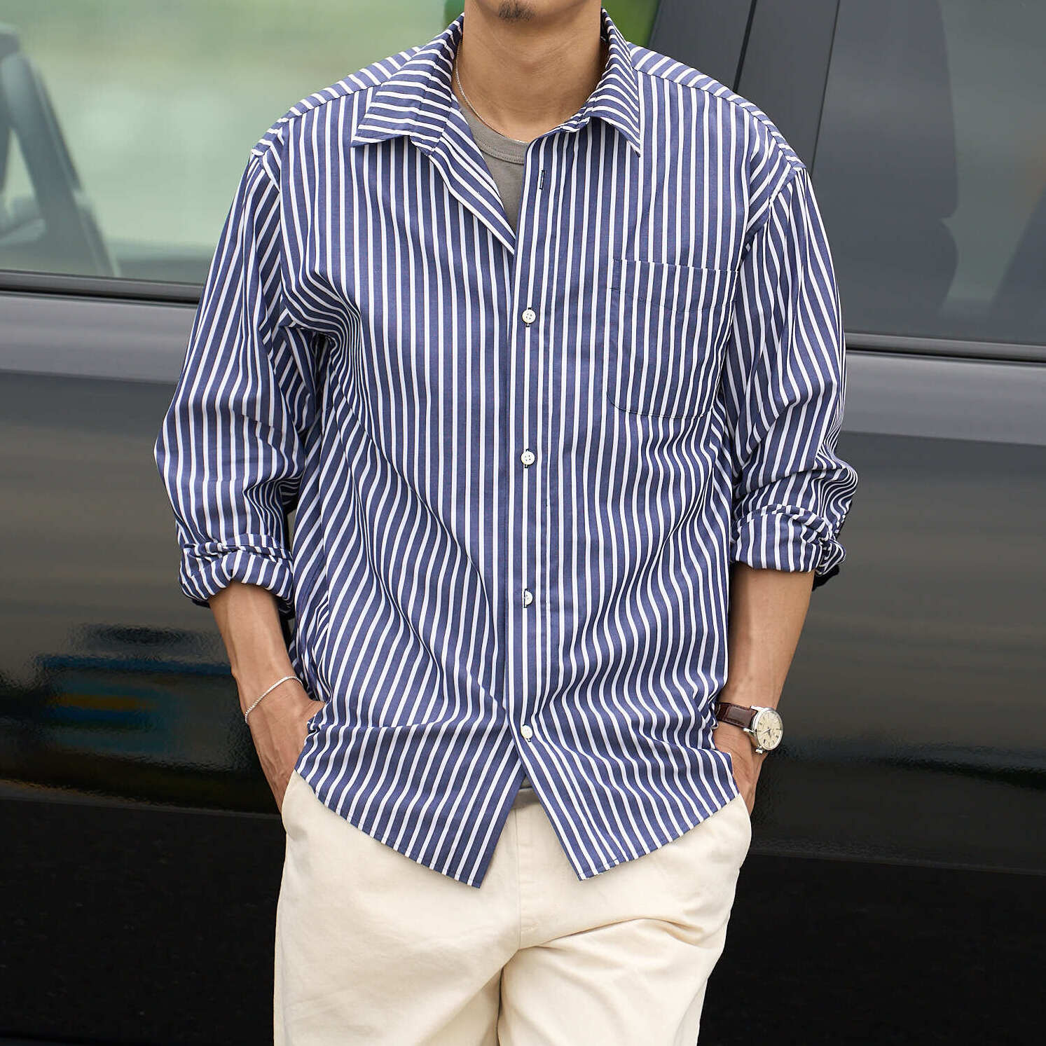 The Streamline Stripe Shirt: Sharp, Slimming Fit