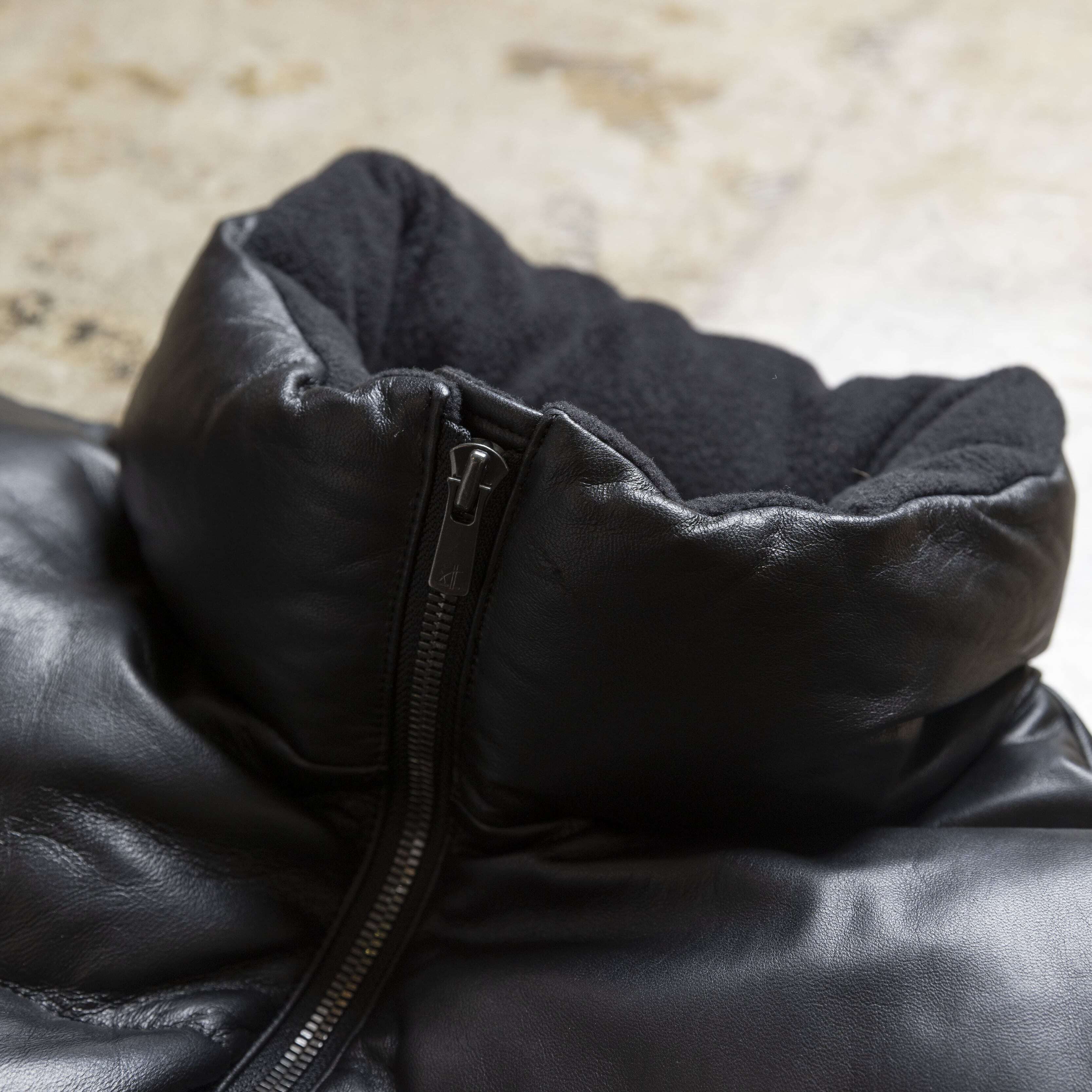 Luxury "Leather Down Jacket" Featuring European Leather and Down