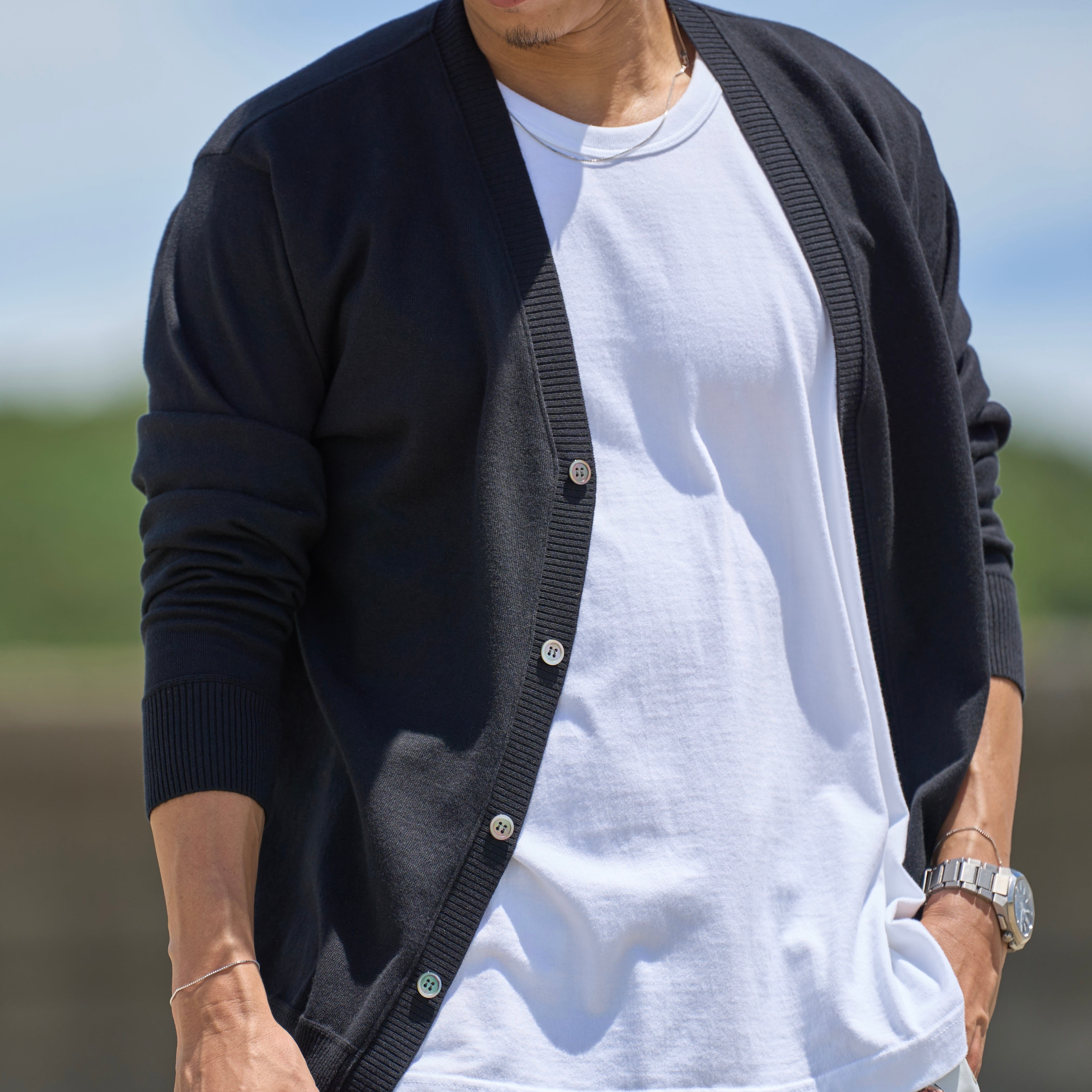 Effortlessly Elegant: Cashmere-Cotton Signature Cardigan