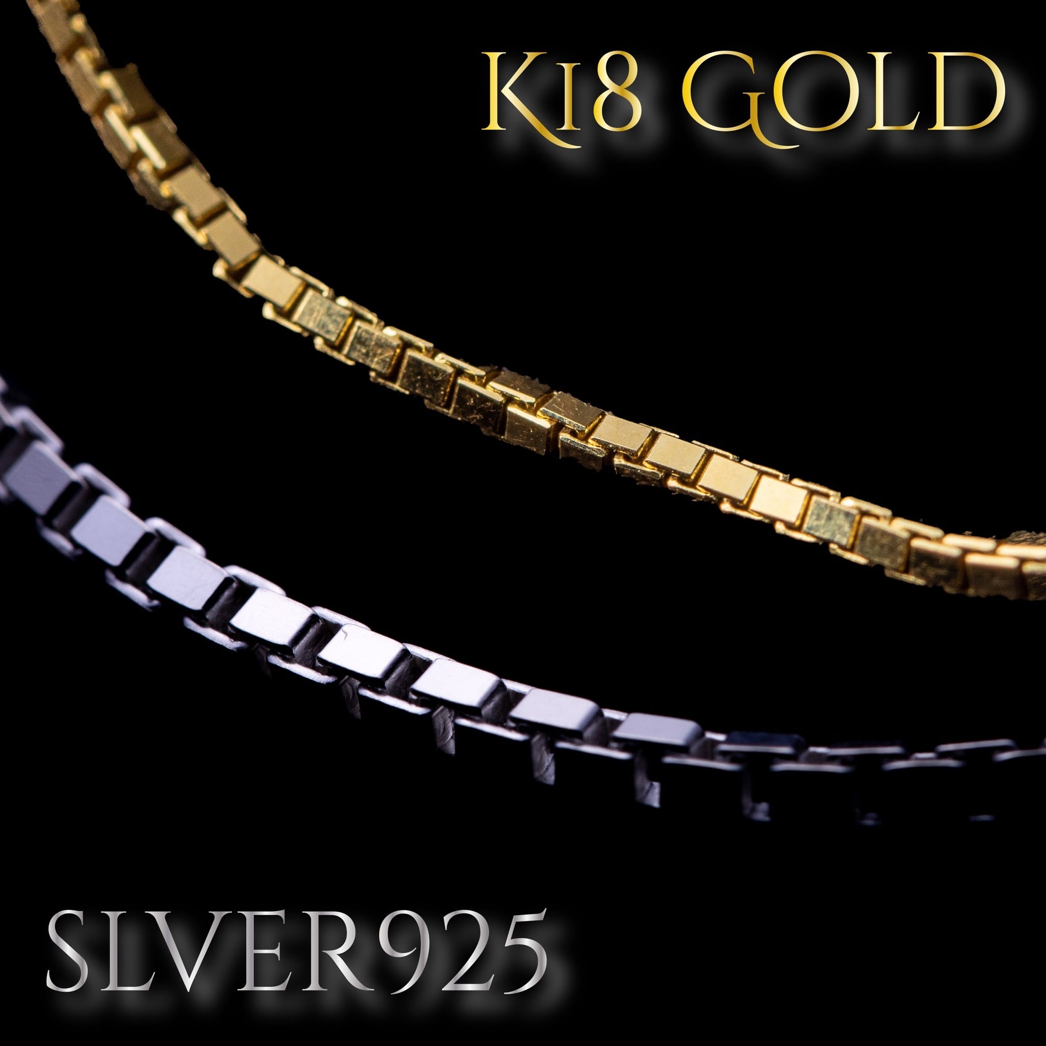 k18 "GOLD necklace" 50cm