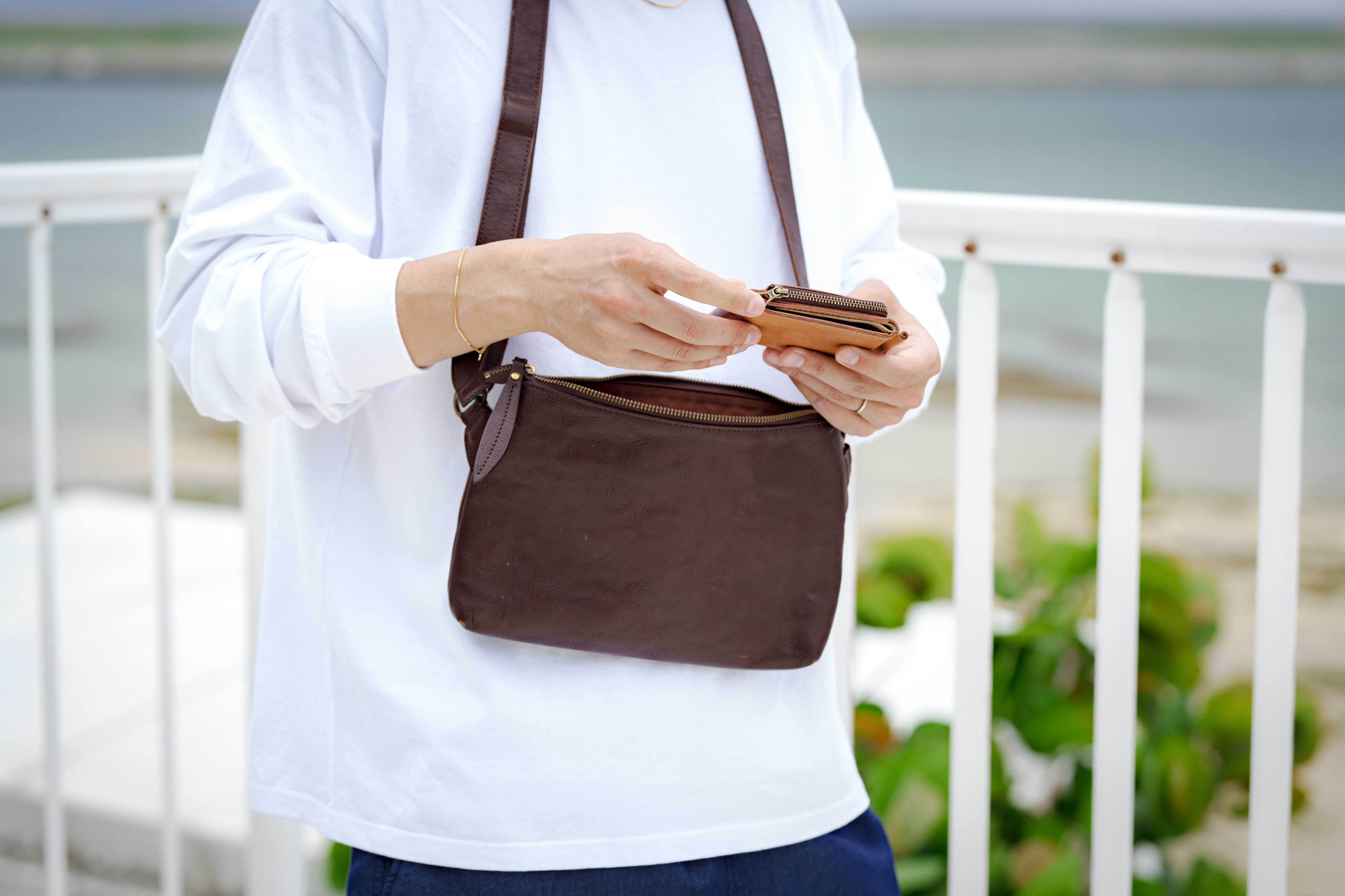 Handmade Japanese Full-Grain Leather  Crossbody / Body Bag- Trusted by Japanese Users: 99.4% Satisfaction Rate on Our Domestic Site